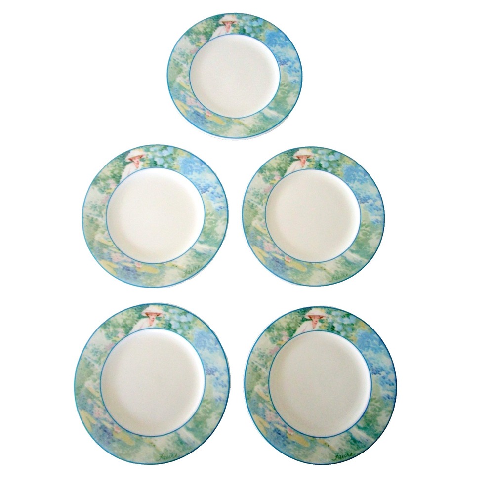 Villeroy & Boch Heinrich Summer Dreams Bone China Set Of 5 Dessert Plates 6.25"